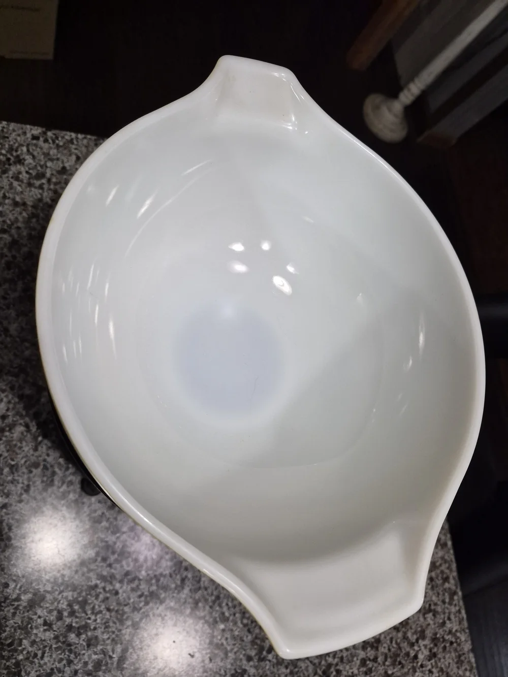 Cream Ceramic Nesting Mixing Bowls with Green Floral Print
